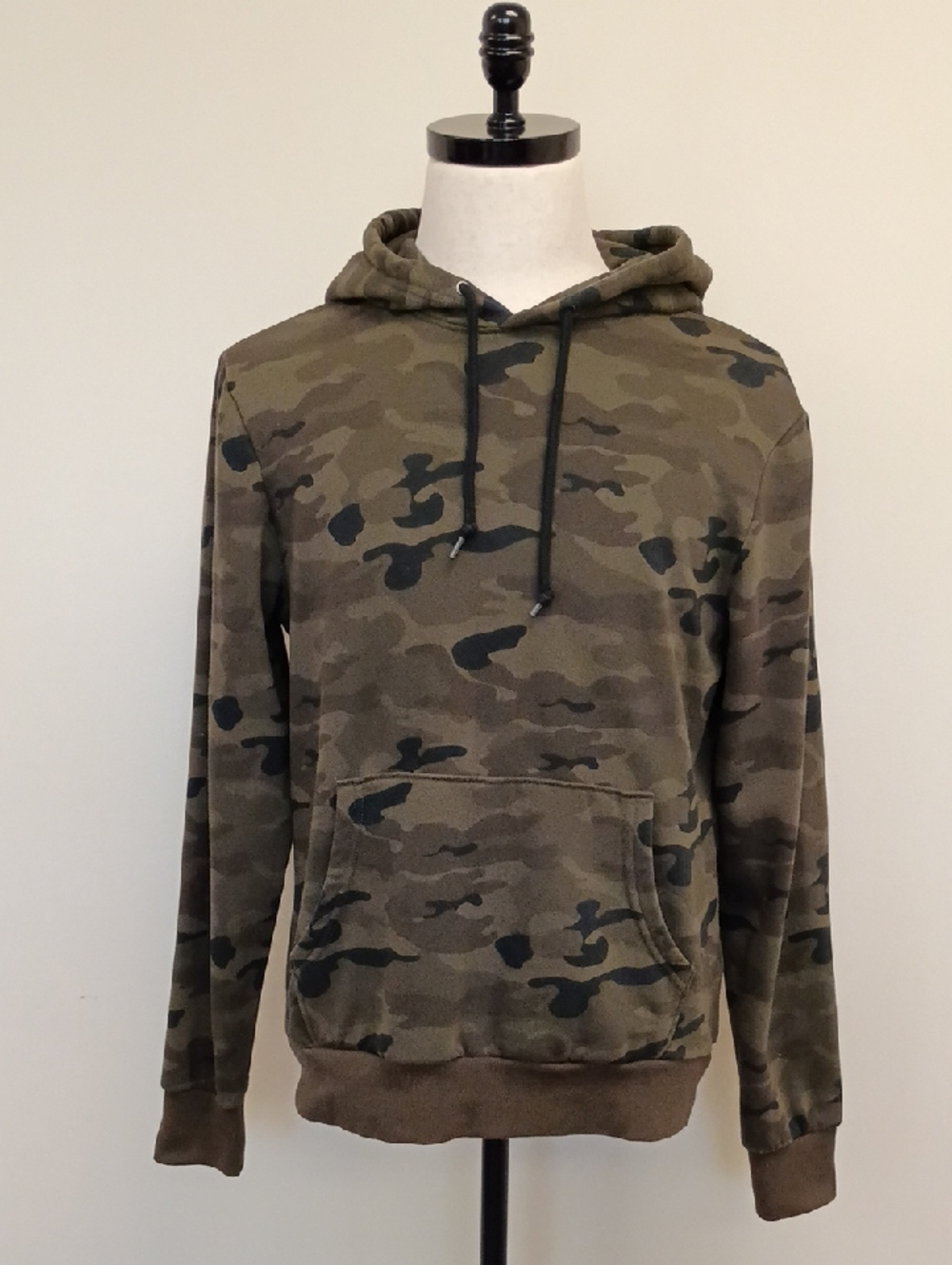 Old Navy Camo Pullover Hoodie Olive Green Camouflage Sweatshirt Size Small
